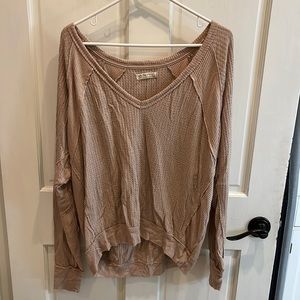 Free People Off the Shoulder Sweater, Mauve